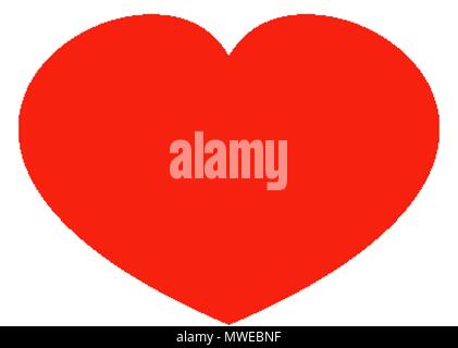 Gemeinsamer rote herzförmige Symbol. Liebe zeichen Abbildung Stock Vektor
