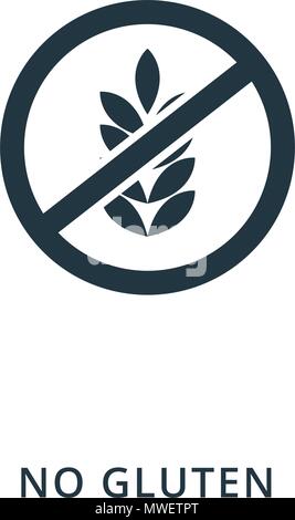 Keine Gluten Symbol. Flat Style Icon Design. UI. Abbildung: kein Gluten Symbol. Piktogramm isoliert auf Weiss. Fertig in web design, Anwendungen, Software, Druck verwenden. Stock Vektor