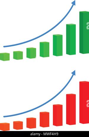Wachsende Diagramm-symbol. Stock Vektor
