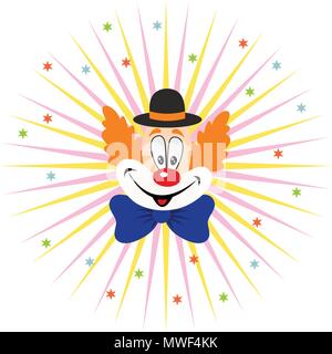 Cartoon Clown Gesicht Stock Vektor