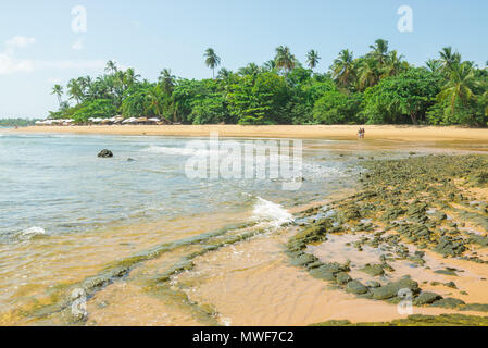 Itacaré, Brasilien - Dezember 8, 2016: Touristen, Barra Grande Strand am Ponta do Muta Brasilien entfernt Stockfoto