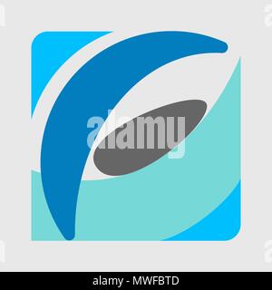 Der Buchstabe F Logo Design Template für Marken und Produkte Stock Vektor