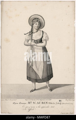 . Français: Madame Saint-Aubin (Jeanne-Charlotte Schroeder) dans le rôle de Lisbeth. 1801. Pierre-Paul Prud'hon, Adrien-Jean-Baptiste Mussat 313 Jeanne-Charlotte Schroeder Stockfoto