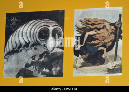 . Nationalsozialistische antisemitische Propaganda in Yad Vashem. Dezember 2007. David Shankbone 439 ns-antisemitische Propaganda von David Shankbone Stockfoto