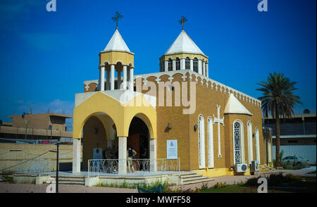 Außenansicht der armenisch-katholischen Evangelische Kirche in Bagdad, Irak Stockfoto