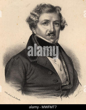 . Louis-Jacques-Mandé Daguerre (18. November 1787 - vom 10. Juli 1851). zwischen November 1787 und Juli 1851. Diese Datei fehlt, Informationen zum Autor. 377 Louis Daguerre Stockfoto