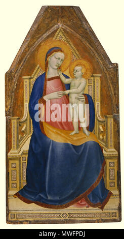 . Englisch: Madonna mit Kind, Ca. 1365. Scandicci (Florenz), Chiesa DAL PREVAT 2 di San Bartolomeo in Tuto. ca. 1365. Giovanni da Milano (1325-1370) Alternative Namen Giovanni da Como; Johannes Jacobi de Commo; Giovanni di Jacopo di Guido da Kaverzaio; Giovanni da Milano Beschreibung italienischer Maler Geburtsdatum / Tod 1325 1370 Ort der Geburt Valmorea Arbeiten Zeitraum 1350 - 1369 (mittelalterlichen) Arbeit Ort Mailand, Florenz Authority control: Q 2628927 VIAF: ULAN: 100384768 500012251 88020960 LCCN: n WGA: GIOVANNI DA MILANO GND: 121656705 WorldCat 386 Madonna und Kind, Ca. 1365. Scandi Stockfoto