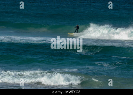 Surfen aus langbaai Strand auf der Hermanus an der Küste zu Fuß, Garden Route, Südafrika Stockfoto