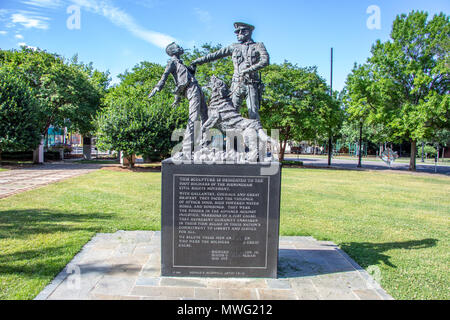 Die Fußsoldaten, Statue von Ronald S McDowell, Kelly Ingram Park, Birmingham, Alabama, USA geformt Stockfoto