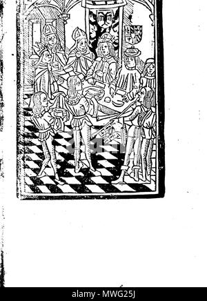 . Komst van Keiser Frederyck te Trier-Druck (Gouda?). ca. 1484. Diese Datei fehlt, Informationen zum Autor. 344 KOMST Trier 4. Stockfoto