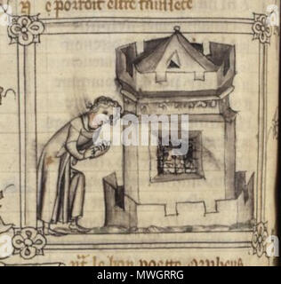 . Français: Machaut et Charles II le Mauvais. 14. Jahrhundert. Anonym385 Machaut zloun 2 Stockfoto