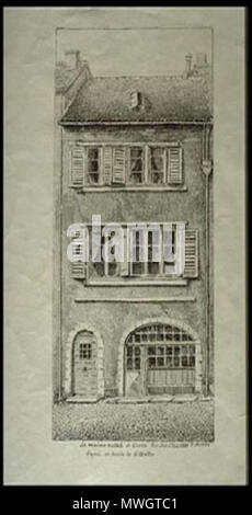 . Deutsch: das Geburtshaus von Georges Cuvier (1769-1832) Français: La maison Natale de Georges Cuvier (1769-1832). Vor 1832. Unbekannt 388 Maison Natale Stockfoto