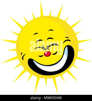 Cute Sonne Lächeln - Vector Illustration Stock Vektor