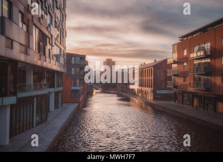 Sonnenuntergang in Gas Street Basin Stockfoto