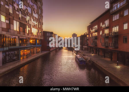 Sonnenuntergang in Gas Street Basin Stockfoto