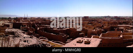 Luftaufnahme von balat Altstadt in Dakhla Oasis, Ägypten Stockfoto