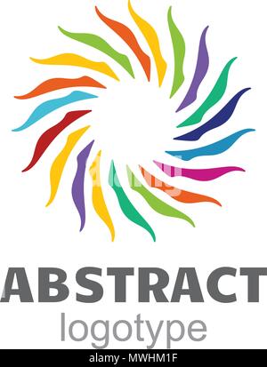 Abstrakte stilisierte Blume Logo Design Stock Vektor