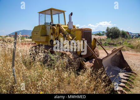 Caterpillar 955L Kettenlader in Lefkada, Griechenland Stockfoto