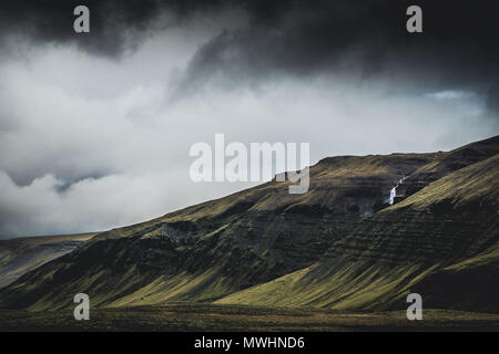 Eine typische Landschaft im isländischen Hochland. Stockfoto