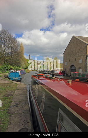 Canal Basin, Rochdale Canal, Sowerby Bridge Stockfoto