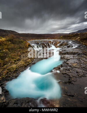 Natürlichen Whirlpool bruarfoss, Island Stockfoto