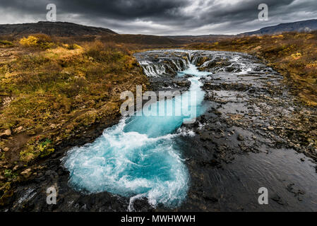 Natürlichen Whirlpool bruarfoss, Island Stockfoto