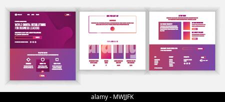 Website Vorlage Vektor. Seite Business Hintergrund. Landung Web Seite. Web Design und Entwicklung. Cash Vertrag. Geld Planung. Bergbau Geld. Abbildung: Stock Vektor
