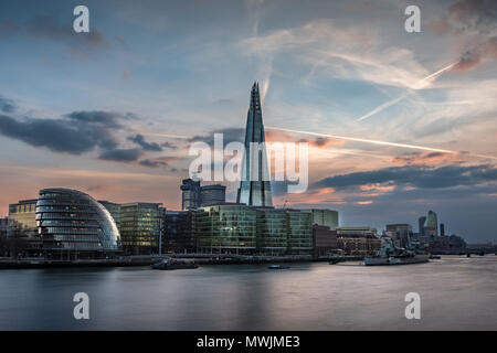 Die Scherbe bei Sonnenuntergang Stockfoto