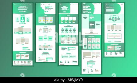 Webseite Vektor. Business Website. Web Seite. Landung Design Website Regelung Vorlage. Produkt Testimonial. Unternehmen Konzept. Kreativität Ziel. Abbildung: Stock Vektor