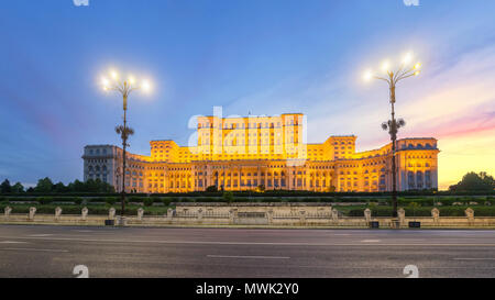 Der Palast des Parlaments, Bukarest, Rumänien. Stockfoto