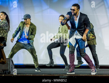 Shaggy am Dubai International Cricket Stadion Stockfoto