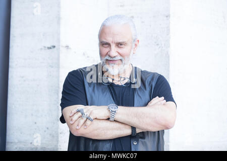 Rom, Italien. 01 Juni, 2018. Der italienische Regisseur Sergio Stivaletti während der fotoauftrag der italienischen Film "Rabbia Furiosa - äh Canaro 'Credit: Matteo Nardone/Pacific Press/Alamy leben Nachrichten Stockfoto