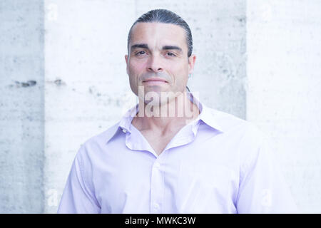 Rom, Italien. 01 Juni, 2018. Virgilio Olivari während der fotoauftrag der italienischen Film "Rabbia Furiosa - äh Canaro'. Credit: Matteo Nardone/Pacific Press/Alamy leben Nachrichten Stockfoto