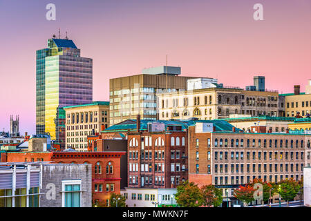 Worcester, Massachusetts, USA Downtown Skyline der Stadt. Stockfoto