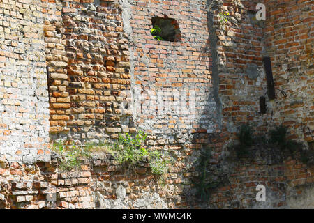 alte Burg Wand Hintergrund Stockfoto