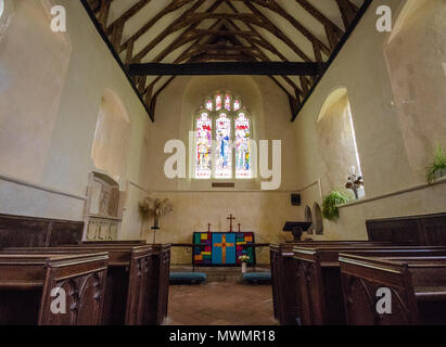 St Wilfrid's Kapelle (oder der St. Wilfrid's Church und ursprünglich als St Peter's Church) in der Kirche von Norton in der Nähe von Chichester, West Sussex, Großbritannien Stockfoto