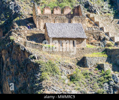 Landwirtschaftliche Lagerung Ruinen in Cusco Peru Stockfoto