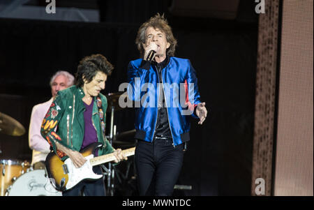 Die Rolling Stones bei St. Mary's Stadium in Southampton 2018 Stockfoto