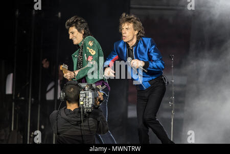 Die Rolling Stones bei St. Mary's Stadium in Southampton 2018 Stockfoto