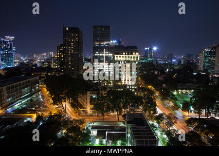 Night Skyline, Ho Chi Min City, Vietnam Stockfoto