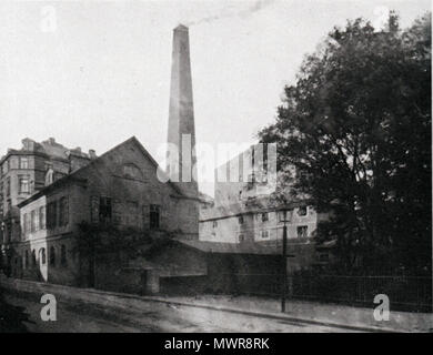 . English: Chemische Werke Lucius und Saul um 1885 Anmerkung: Die Quelle datiert sterben Fotografie in 1885, damals gab es die Chemischen Werke Lucius und Saul schon nicht mehr. Es kann sich auch nur um ein Foto des ehemaligen Fabrikgebäudes handeln, das in der Quelle falsch zugeordnet wurde. Englisch: Chemische Anlage Lucius und Saul um 1885. Hinweis: Die Quelle stammt das Foto 1885; dann die Chemiefabrik Lucius und Saul bereits gibt es nicht. So ist es nur ein Foto der ehemaligen Fabrikgebäude, die fälschlicherweise in der Quelle zugeordnet werden könnten. Vor 1885, vermutlich zwischen 1871 und 1874. Un Stockfoto