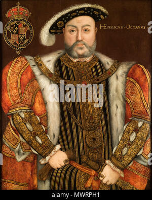 . Porträt von König Henry VIII (1491-1547). 1497/8-1543 497 Porträt von König Heinrich VIII. Stockfoto