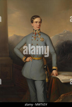 . Englisch: Franz Joseph I. von Österreich im Jahre 1851. . Friedrich Krepp 573 ständigen Porträt des jungen Franz Joseph Stockfoto