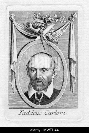 . Français: Porträt gravé. Datum unbekannt. Unbekannt 585 Taddeo Carlone Stockfoto
