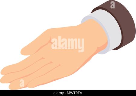 Geben Symbol Hand, isometrische Stil Stock Vektor