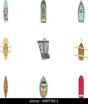 Motorboot Symbole, Cartoon Stil Stock Vektor