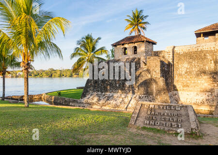 San Felipe de Lara Festung in der Nähe von Rio Dulce, Izabal, Guatemala, Mittelamerika Stockfoto