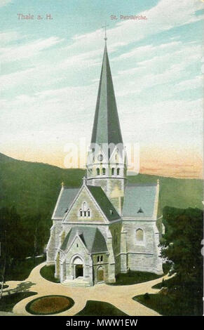 . St. Petrikirche in Thale (1908). 7 November 2004, 14:57. Steffen M. 592 Thale St. Petrikirche Stockfoto