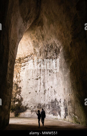 Orecchio Di Dionisio (Ohr des Dionysios), Parco Archeologico della Neapoli, Siracusa, Sizilien, Italien Stockfoto