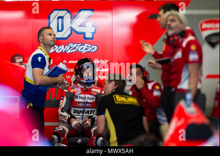 Mugello, Scarperia, Italien. 2. Juni 2018. Italienische Motorrad Grand Prix, Samstag Qualifikation; Andrea Dovizioso (Ducati) Credit: Aktion plus Sport/Alamy leben Nachrichten Stockfoto